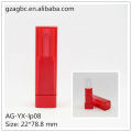 Nueva llegada plástico cuadrado lápiz labial tubo AG-YX-lp08, taza tamaño 11.8/12.1/12.7mm, empaquetado cosmético de AGPM, colores/la insignia de encargo